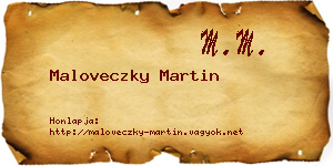 Maloveczky Martin névjegykártya